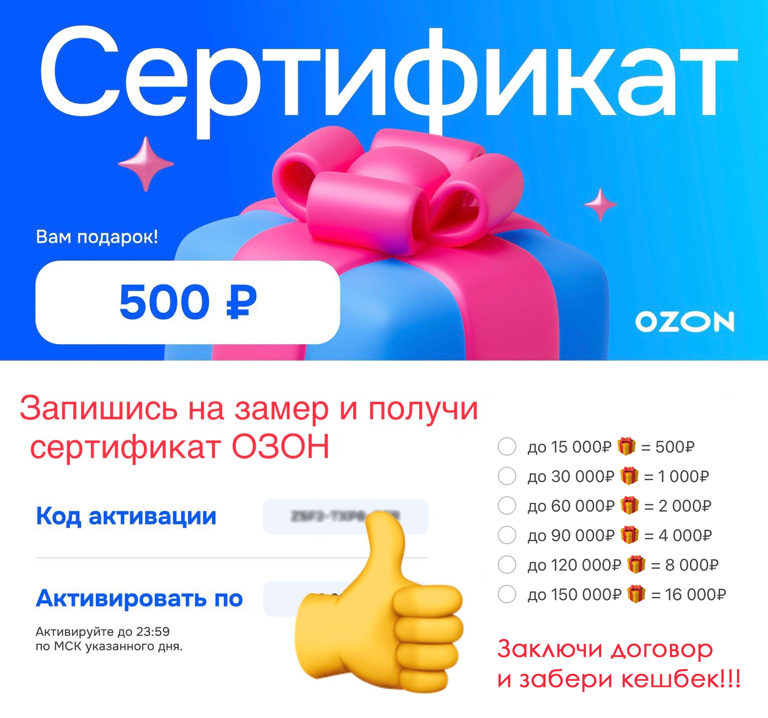 Сертификат OZON